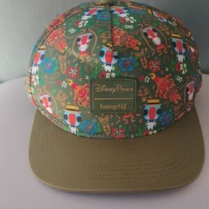 Loungefly Disney Parks Green Floral Cap